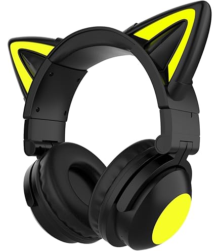 Amazon.co.jp: GHDVOP bluetooth 5.0 猫耳ヘッドホン ねこみみヘッド